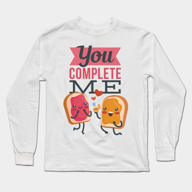 Jam & Peanut Butter Sandwich Toast Valentine's Day Costume Long Sleeve T-Shirt by barranshirts